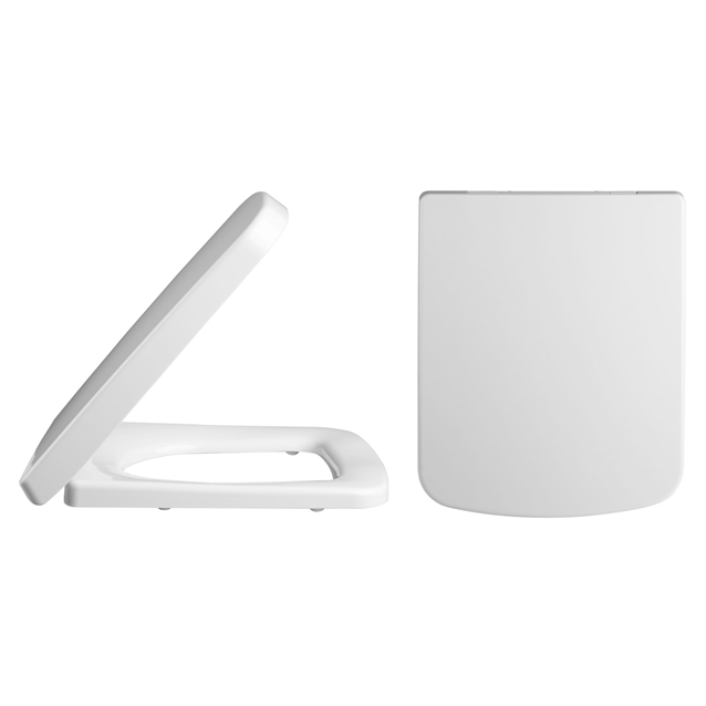 Soft Close Toilet Seat, Square Toilet Seat with Quick Release Easy