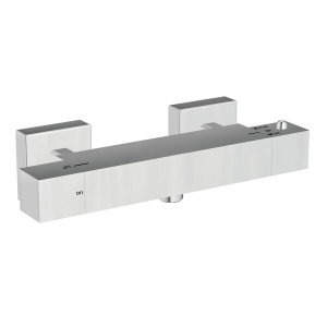 Square Exposed Thermostatic Shower Bar Valve (Chrome)