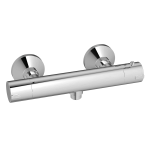 Round Exposed Thermostatic Shower Bar Valve (Chrome)