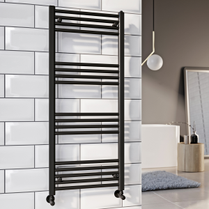 500mm x 800mm Heated Towel Rail (Black)