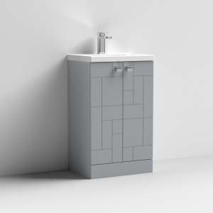 Blocks 500mm Floor Standing Modern Vanity Unit (Grey)