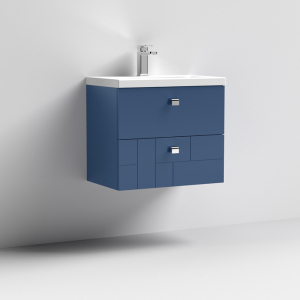 Blocks 600mm Wall Hung Modern Vanity Unit (Blue)