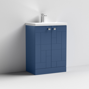 Blocks 600mm Floor Standing Modern Vanity Unit (Blue)