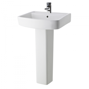 Bliss Square 1 Tap Hole 520mm Modern Basin & Pedestal