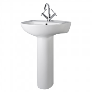 Melbourne Modern 1 Tap Hole Basin & Pedestal