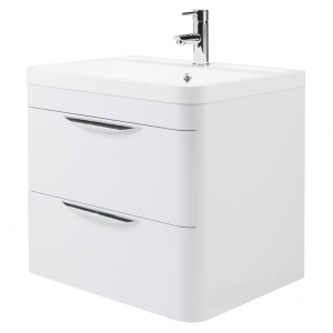 Parade 600mm Wall Hung Vanity Unit (Polymarble Basin)