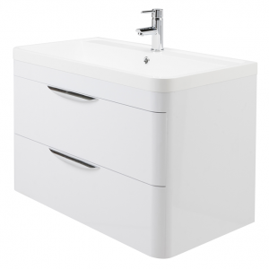 Parade 800mm Wall Hung Vanity Unit (Polymarble Basin)