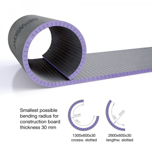JACKOBOARD Flexo Formable Tile Backer Board Crossway Slotted 1300mm x 600mm x 30mm