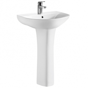 Freya Modern 550mm 1 Tap Hole Basin & Pedestal