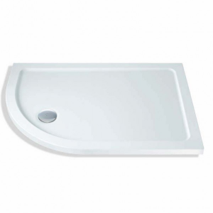 900mm x 760mm Offset Quadrant Stone Resin Shower Tray (Left Hand)