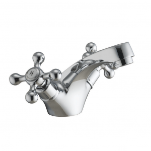 Classic Monobloc Traditional Basin Mixer Tap inc. Clicker Basin Waste