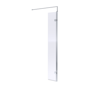 300mm Hinged Wetroom Return Screen (Chrome)